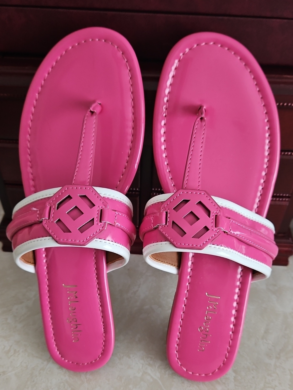 J.McLaughlin Nixi Patent Leather Sandals, Size 8.5.